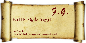 Falik Gyöngyi névjegykártya
